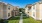 courtyards with sidewalks and lush turf